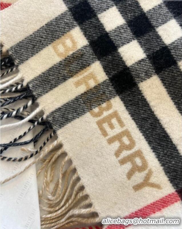 Buy Inexpensive Burberry Contrast Check Cashmere Scarf B112507 2024 Top Quality