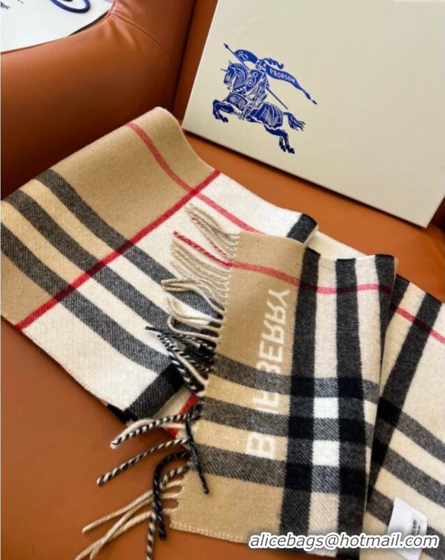 Buy Inexpensive Burberry Contrast Check Cashmere Scarf B112507 2024 Top Quality