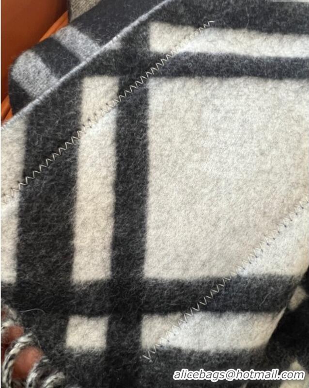 Cheapest Burberry Check Cashmere Scarf B112509 Black 2024 Top Quality