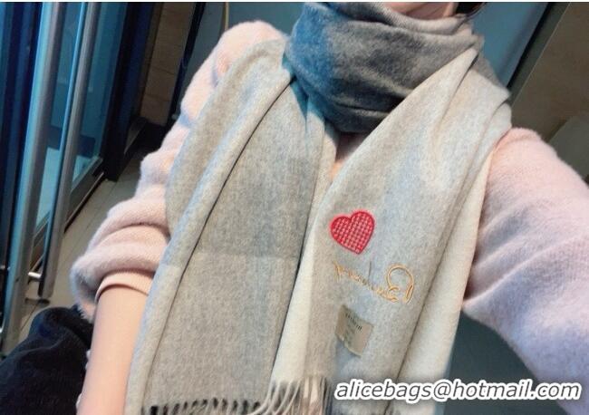 Best Quality Burberry Heart Cashmere Long Scarf 70x200cm 1128 Grey 2024 