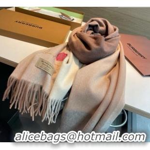 Good Quality Burberry Heart Cashmere Long Scarf 70x200cm 1128 Beige 2024