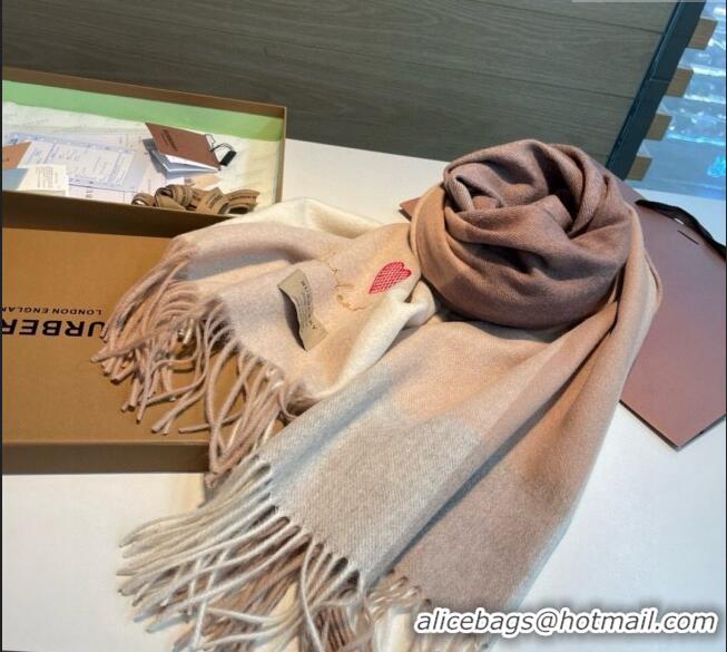 Good Quality Burberry Heart Cashmere Long Scarf 70x200cm 1128 Beige 2024