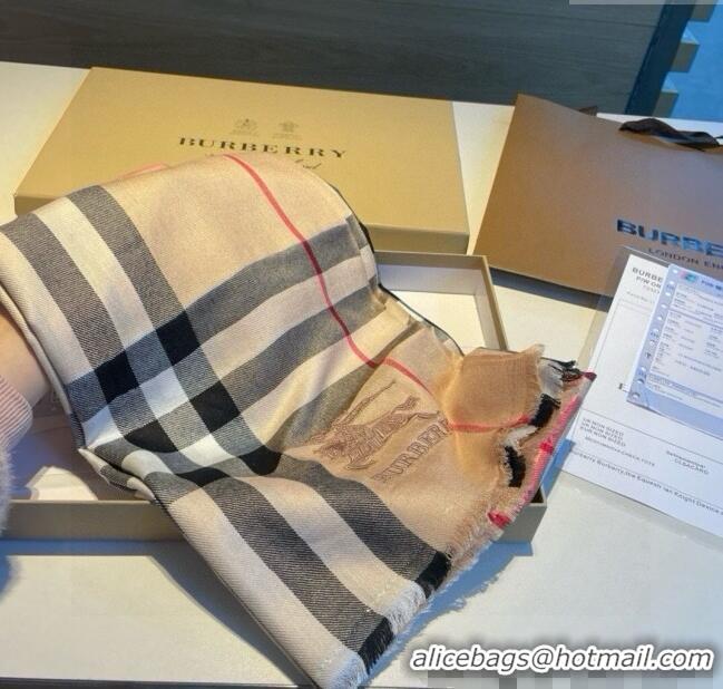 Traditional Discount Burberry Check Cashmere Long Scarf 70x200cm B1128 2024