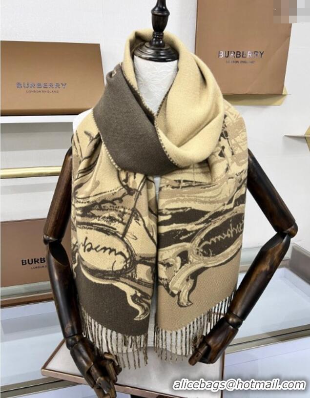 Unique Grade Burberry Tower Bridge Cashmere Long Scarf 1128 2024