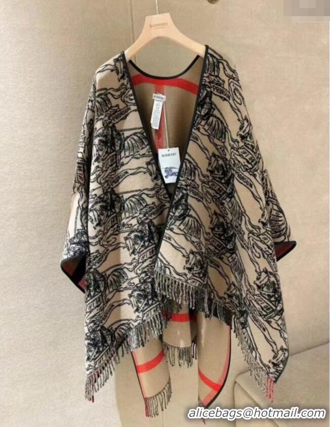 Reasonable Price Burberry Reversible Wool Cape Scarf B011003 2025 Top Quality