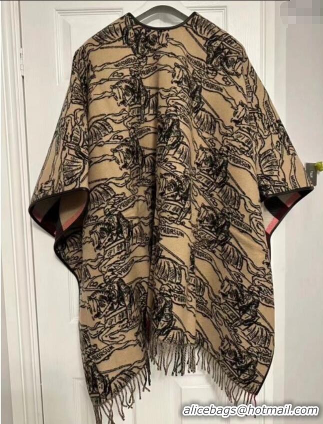 Reasonable Price Burberry Reversible Wool Cape Scarf B011003 2025 Top Quality