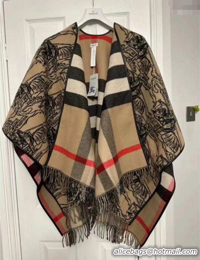 Reasonable Price Burberry Reversible Wool Cape Scarf B011003 2025 Top Quality