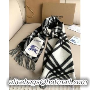 Discount Burberry Cashmere Scarf 30x180cm B011601 Black 2025 Top Quality