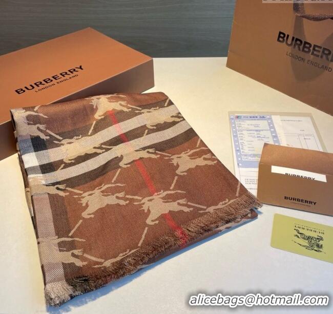 Best Price Burberry Cashmere Scarf 220x70cm B011602 Brown 2025 Top Quality