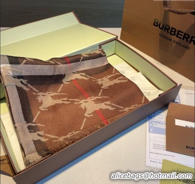 Best Price Burberry Cashmere Scarf 220x70cm B011602 Brown 2025 Top Quality