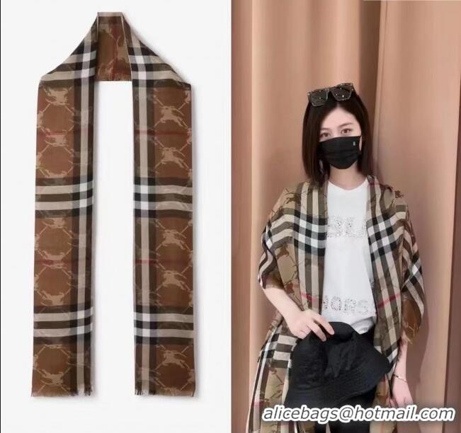 Best Price Burberry Cashmere Scarf 220x70cm B011602 Brown 2025 Top Quality