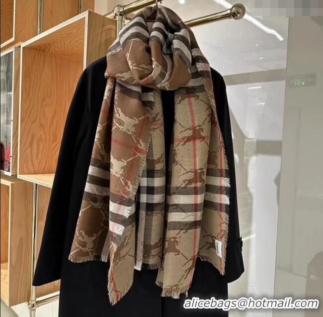 Best Price Burberry Cashmere Scarf 220x70cm B011602 Brown 2025 Top Quality