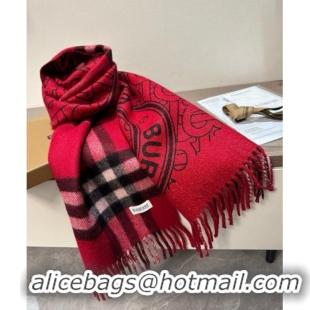 Classic Specials Burberry Cashmere Long Scarf 30x190cm 0115 Red 2025