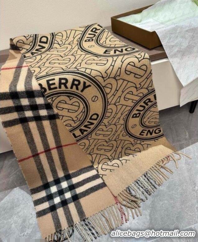 Low Price Burberry Cashmere Long Scarf 30x190cm 0115 Beige 2025