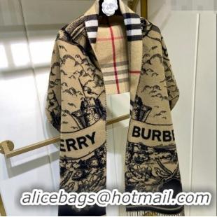 Well Crafted Burberry Cashmere Scarf 210x45cm B020601 Khaki 2025 Top Quality