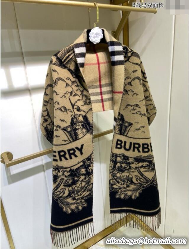 Well Crafted Burberry Cashmere Scarf 210x45cm B020601 Khaki 2025 Top Quality