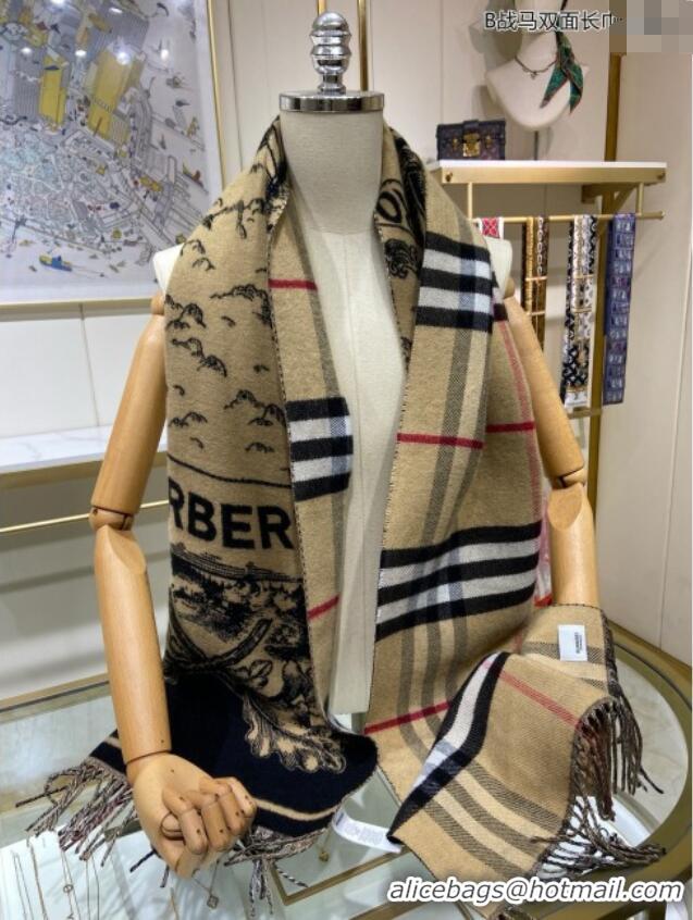 Well Crafted Burberry Cashmere Scarf 210x45cm B020601 Khaki 2025 Top Quality