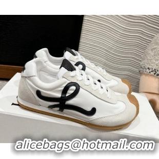 Grade Quality Loewe Ballet Runner 2.0 Sneakers in nylon and suede White/Black 1224031