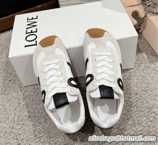 Grade Quality Loewe Ballet Runner 2.0 Sneakers in nylon and suede White/Black 1224031