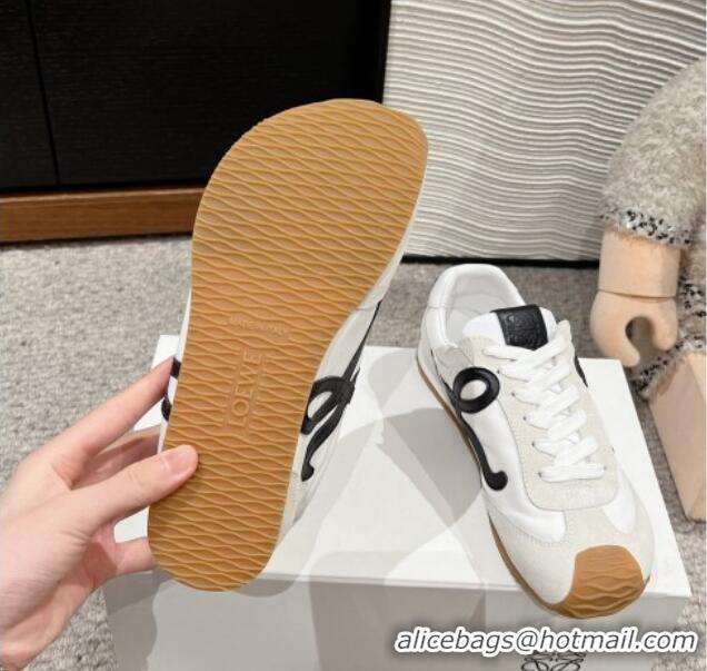 Grade Quality Loewe Ballet Runner 2.0 Sneakers in nylon and suede White/Black 1224031