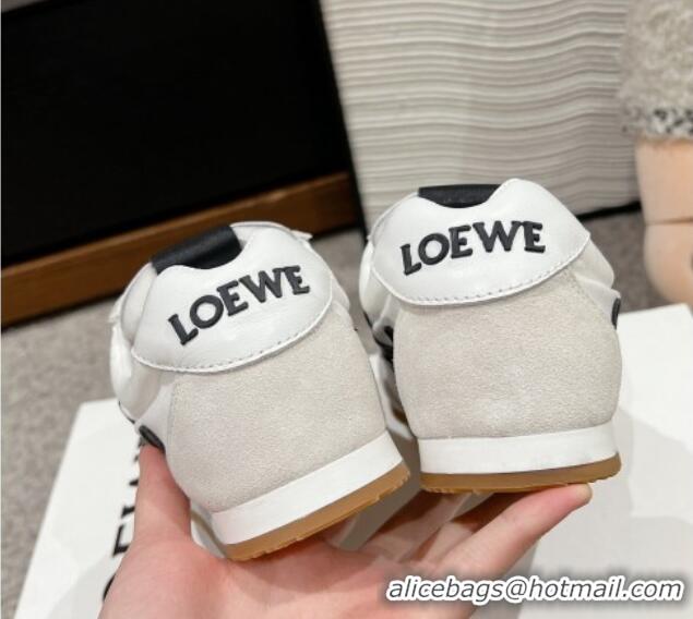 Grade Quality Loewe Ballet Runner 2.0 Sneakers in nylon and suede White/Black 1224031