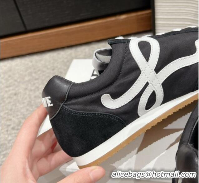 Durable Loewe Ballet Runner 2.0 Sneakers in nylon and suede Black/White 1224034