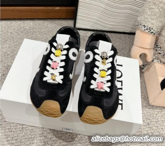 Best Product Loewe Ballet Runner 2.0 Sneakers in nylon and suede with charm Black 1224039