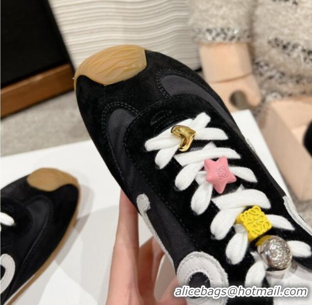 Best Product Loewe Ballet Runner 2.0 Sneakers in nylon and suede with charm Black 1224039