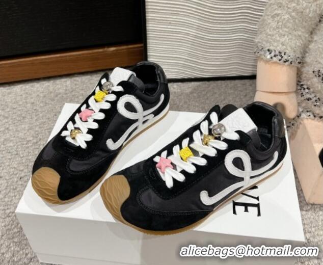 Best Product Loewe Ballet Runner 2.0 Sneakers in nylon and suede with charm Black 1224039