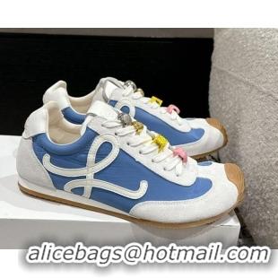 Pretty Style Loewe Ballet Runner 2.0 Sneakers in nylon and suede with charm Denim Blue 0221018