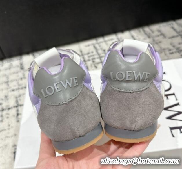 Unique Style Loewe Ballet Runner 2.0 Sneakers in nylon and suede with charm Purple/Grey 0221020