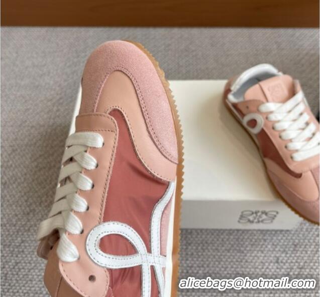 Popular Style Loewe Women's Ballet Runner 2.0 Sneakers in calfskin, nylon and suede Light Pink 0221026