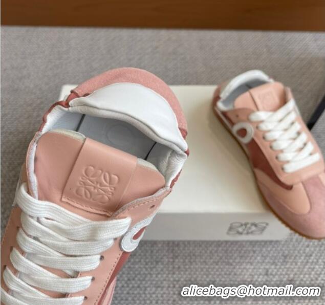 Popular Style Loewe Women's Ballet Runner 2.0 Sneakers in calfskin, nylon and suede Light Pink 0221026