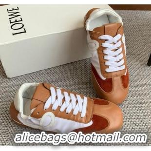 Sumptuous Loewe Ballet Runner 2.0 Sneakers in calfskin, nylon and suede Tan Brown 0221032