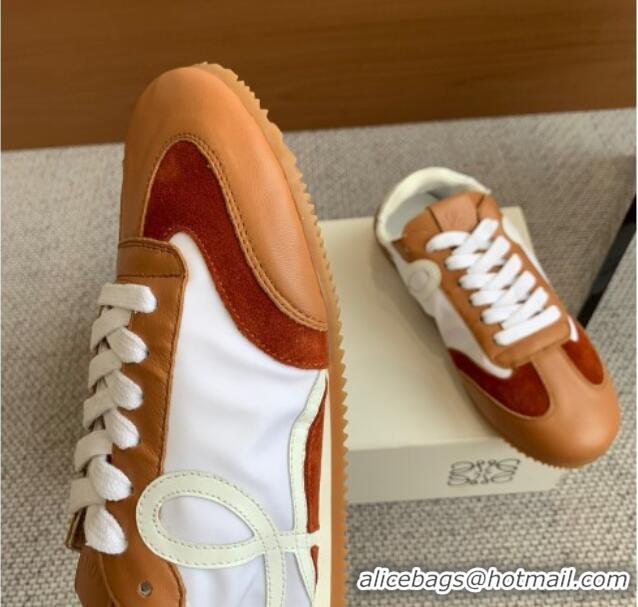 Sumptuous Loewe Ballet Runner 2.0 Sneakers in calfskin, nylon and suede Tan Brown 0221032