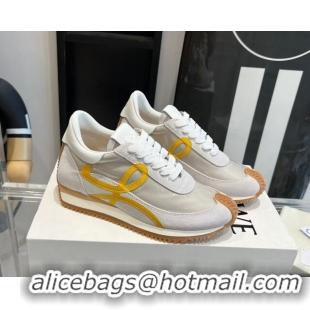 Lower Price Loewe Flow Runner Sneakers in PVC and suede White/Yellow 0221065