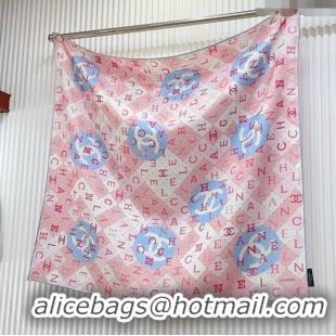 Famous Brand Chanel Silk Sqaure Scarf 90x90cm 051407 Pink 2024