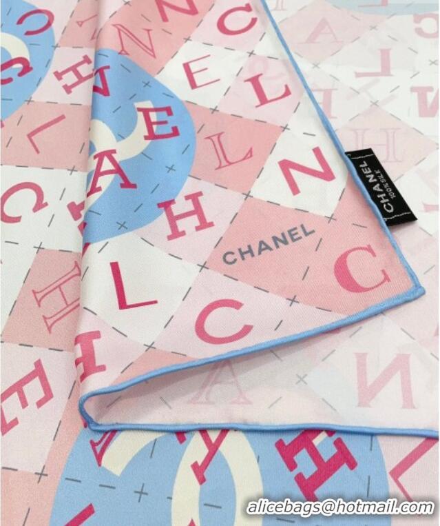 Famous Brand Chanel Silk Sqaure Scarf 90x90cm 051407 Pink 2024