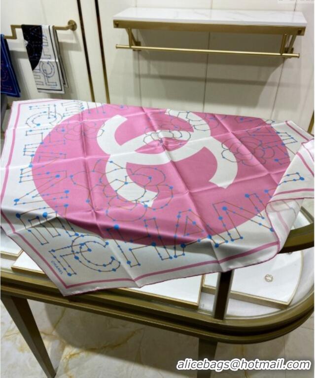 Pretty Style Chanel Silk Sqaure Scarf 90x90cm 051408 Pink 2024