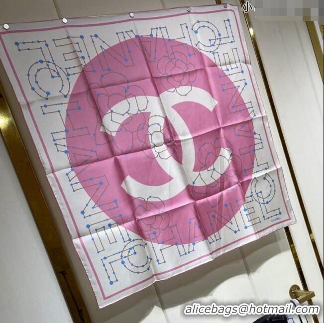 Pretty Style Chanel Silk Sqaure Scarf 90x90cm 051408 Pink 2024