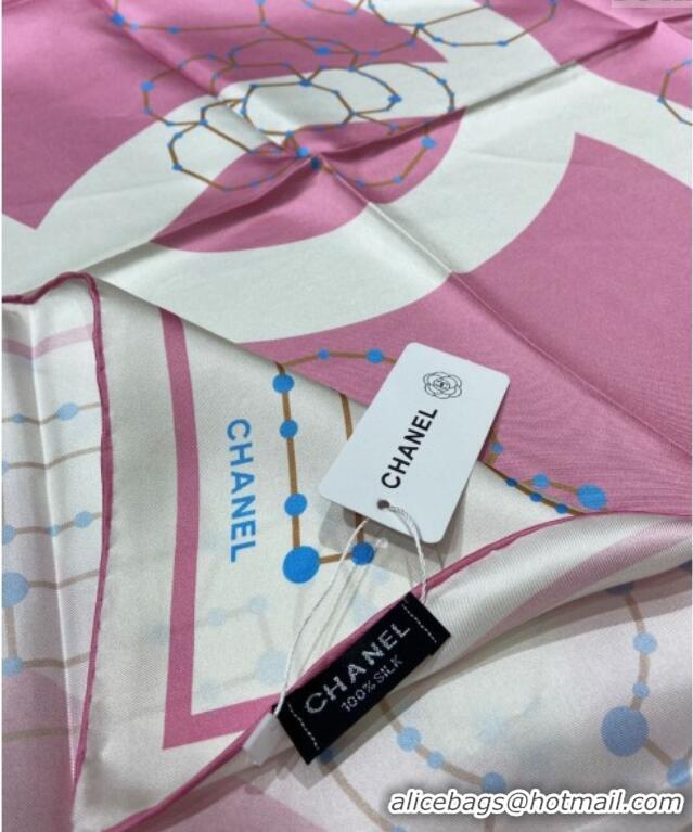 Pretty Style Chanel Silk Sqaure Scarf 90x90cm 051408 Pink 2024