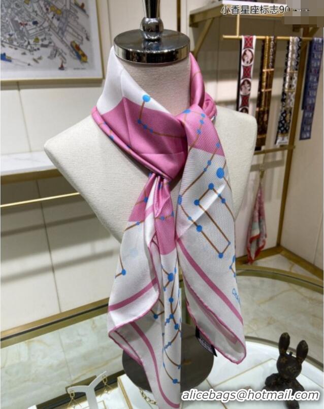 Pretty Style Chanel Silk Sqaure Scarf 90x90cm 051408 Pink 2024