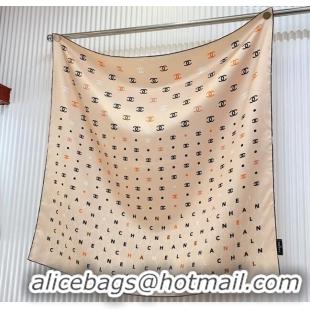 Good Looking Chanel Silk Sqaure Scarf 90x90cm 051410 Apricot 2024