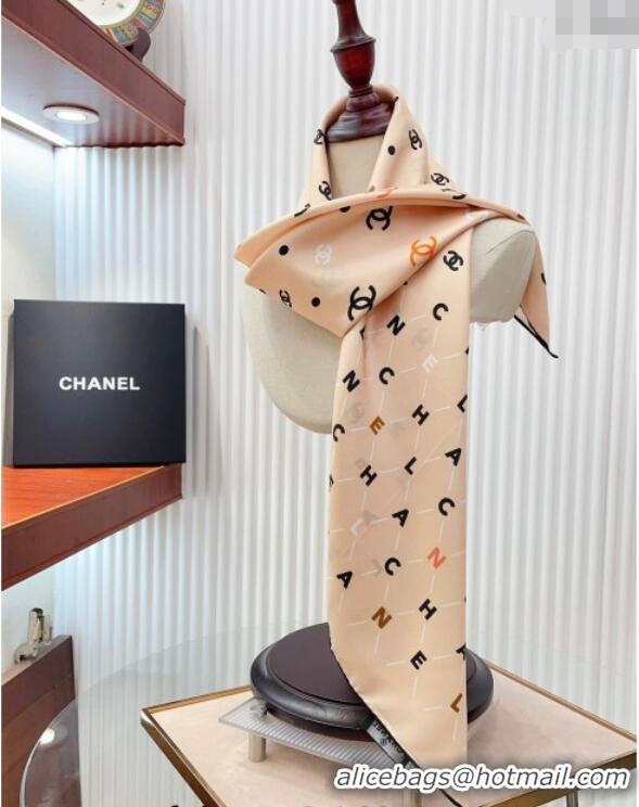 Good Looking Chanel Silk Sqaure Scarf 90x90cm 051410 Apricot 2024