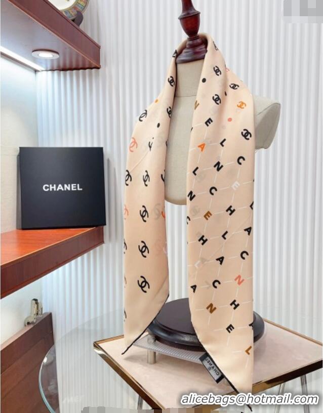 Good Looking Chanel Silk Sqaure Scarf 90x90cm 051410 Apricot 2024