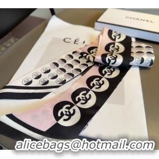 Buy Inexpensive Chanel Silk Bandeau Scarf 6x120cm 061901 Pink 2024