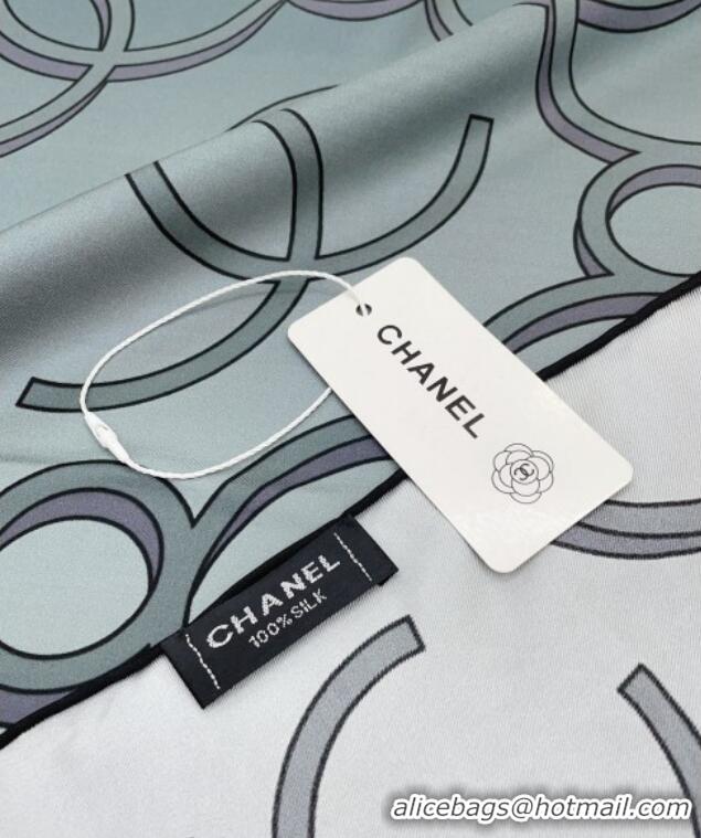 Promotional Chanel Silk Sqaure Scarf 90x90cm 0619 Gradient Grey 2024