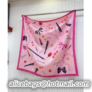 Traditional Discount Chanel Silk Sqaure Scarf 90x90cm 061906 Pink 2024