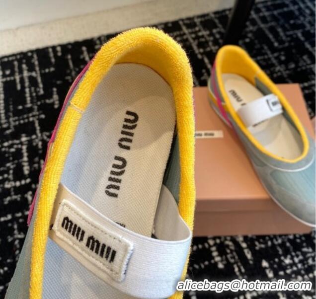 Most Popular Miu Miu Mesh and Suede Ballerinas Sneakers Grey 1228003