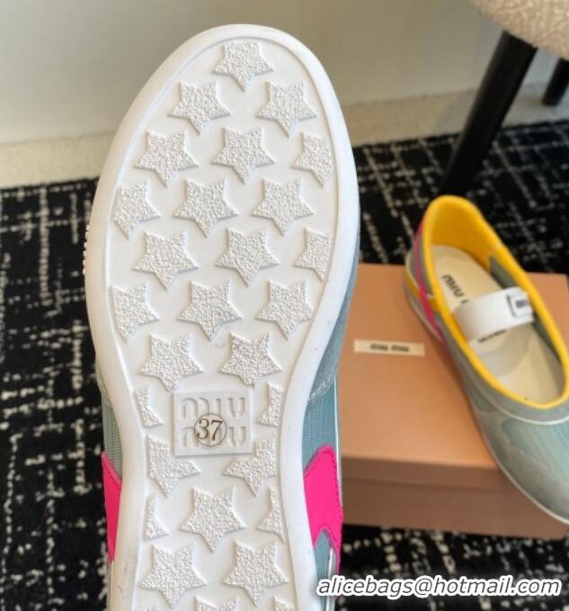 Most Popular Miu Miu Mesh and Suede Ballerinas Sneakers Grey 1228003